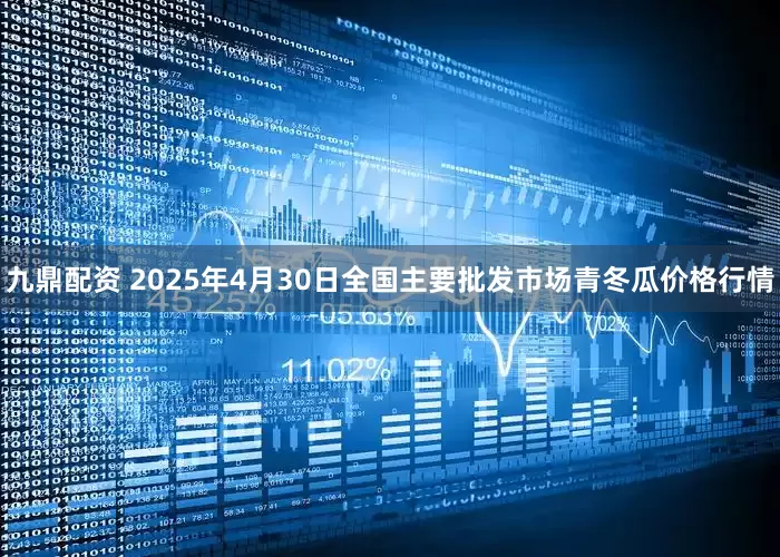 九鼎配资 2025年4月30日全国主要批发市场青冬瓜价格行情