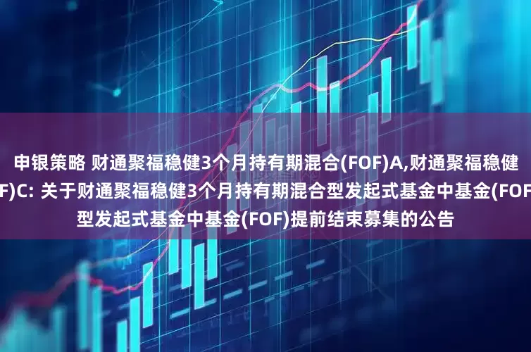 申银策略 财通聚福稳健3个月持有期混合(FOF)A,财通聚福稳健3个月持有期混合(FOF)C: 关于财通聚福稳健3个月持有期混合型发起式基金中基金(FOF)提前结束募集的公告