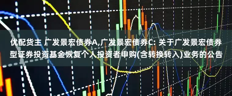 优配货主 广发景宏债券A,广发景宏债券C: 关于广发景宏债券型证券投资基金恢复个人投资者申购(含转换转入)业务的公告