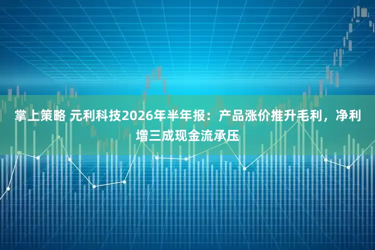 掌上策略 元利科技2026年半年报:产品涨价推升毛利,净利增三成现金流承压